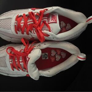 Nike Kids Red and White Sneakers